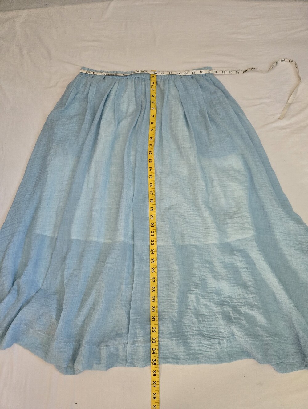 Donna Karan New York Gauzy Midi Skirt Blue XL - Picture 10 of 10